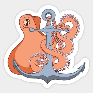 Octopus and an Anchor Sticker